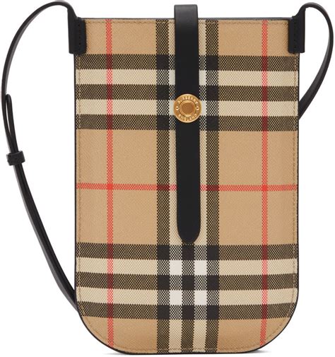 burberry phone bag|burberry check and leather bag.